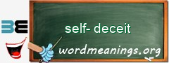 WordMeaning blackboard for self-deceit